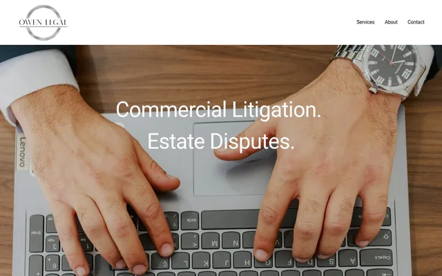 Owen Legal website homepage
